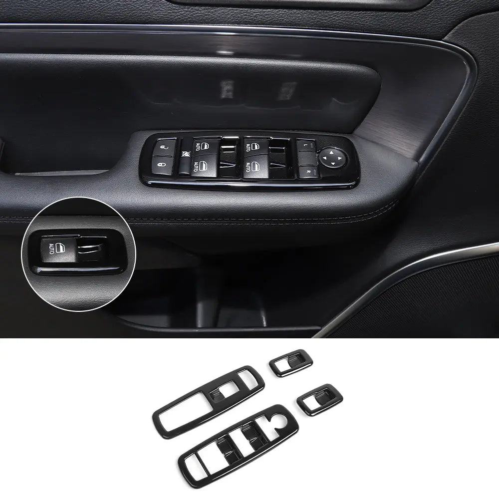 For Jeep Grand Cherokee 2011-2021 WK2 &Cherokee 2014+ Window Lift Switch Button Cover Trim