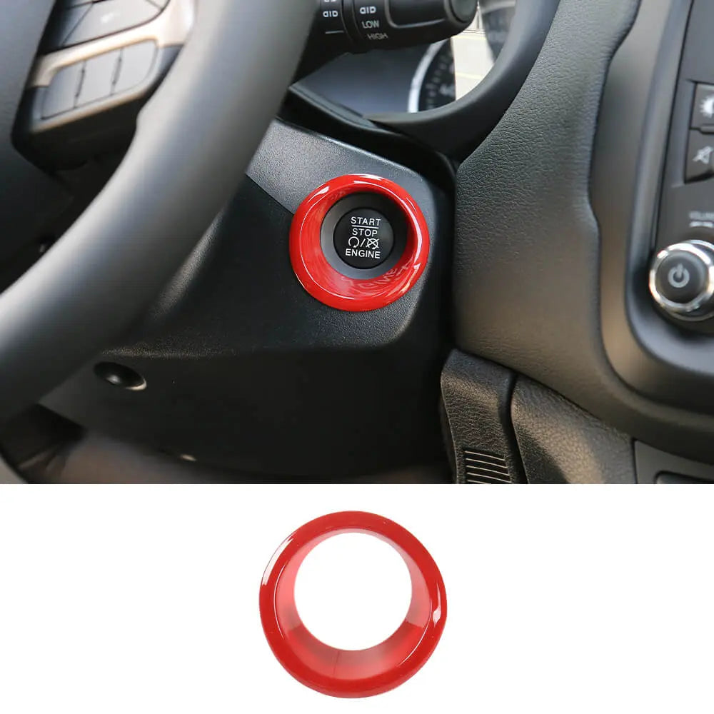 For Jeep 2015+ Renegade & 2017-2021 Compass Engine Start Stop Button Trim Ring Cover