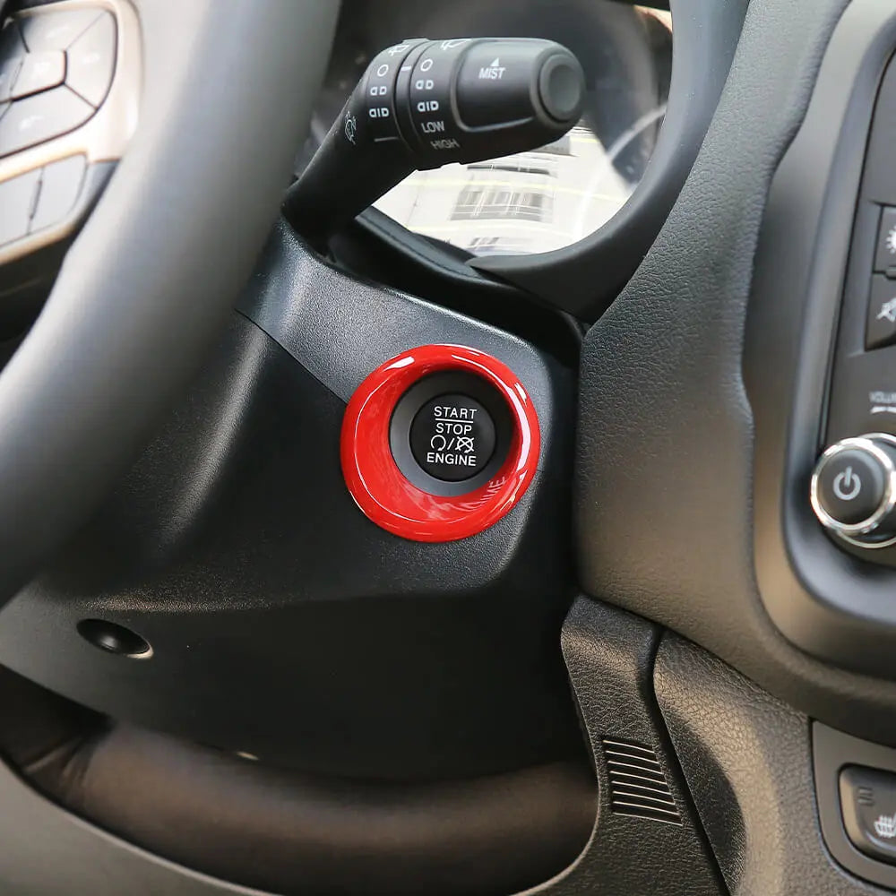 For Jeep 2015+ Renegade & 2017-2021 Compass Engine Start Stop Button Trim Ring Cover