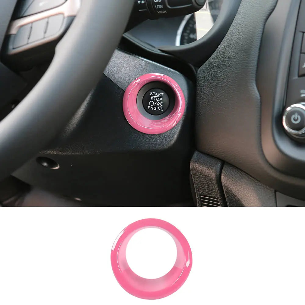For Jeep 2015+ Renegade & 2017-2021 Compass Engine Start Stop Button Trim Ring Cover