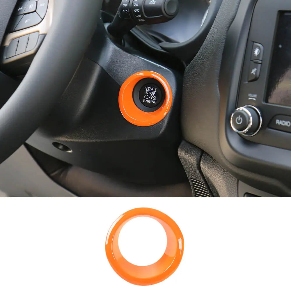 For Jeep 2015+ Renegade & 2017-2021 Compass Engine Start Stop Button Trim Ring Cover