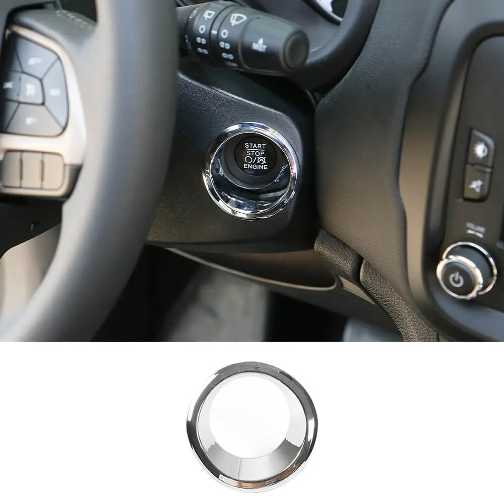For Jeep 2015+ Renegade & 2017-2021 Compass Engine Start Stop Button Trim Ring Cover