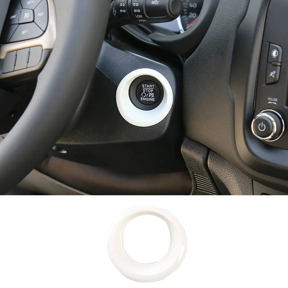 For Jeep 2015+ Renegade & 2017-2021 Compass Engine Start Stop Button Trim Ring Cover