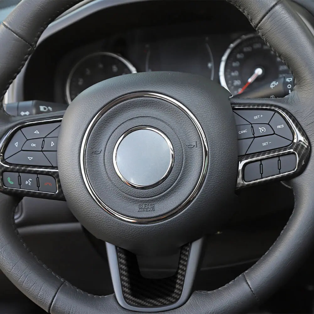For Jeep Renegade 2015+ & Compass 2017-2021 Steering Wheel Cover Trim
