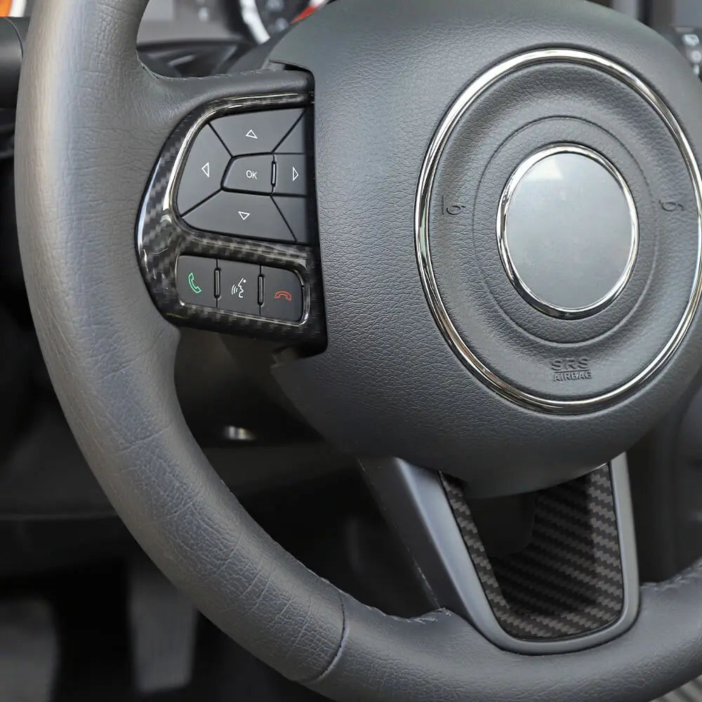 For Jeep Renegade 2015+ & Compass 2017-2021 Steering Wheel Cover Trim