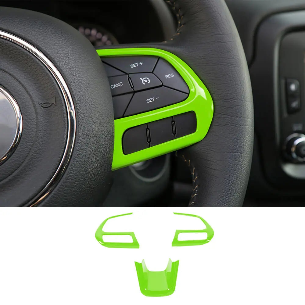 For Jeep Renegade 2015+ & Compass 2017-2021 Steering Wheel Cover Trim