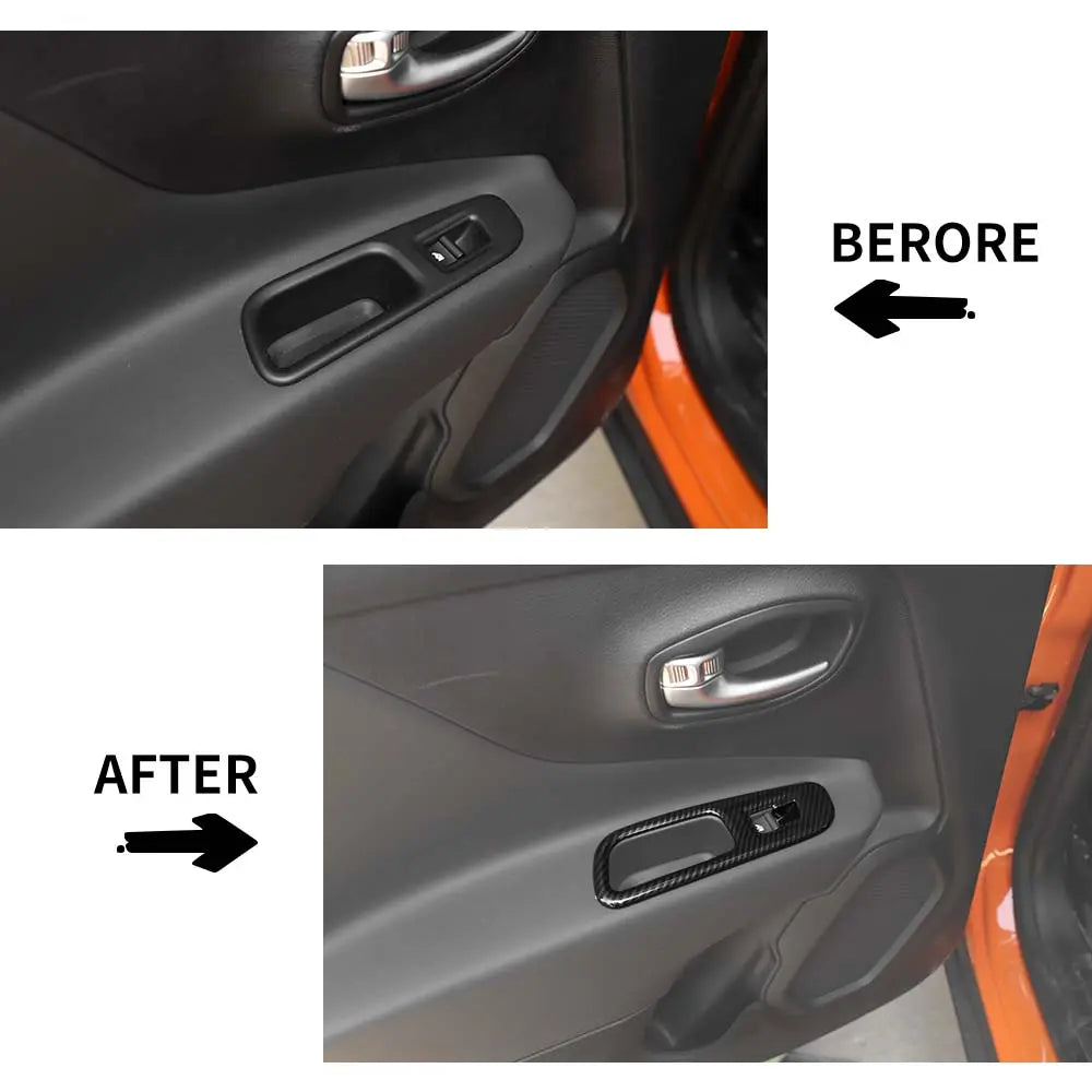 For 2015+ Jeep Renegade Window Lift Panel Cover Trim Frame