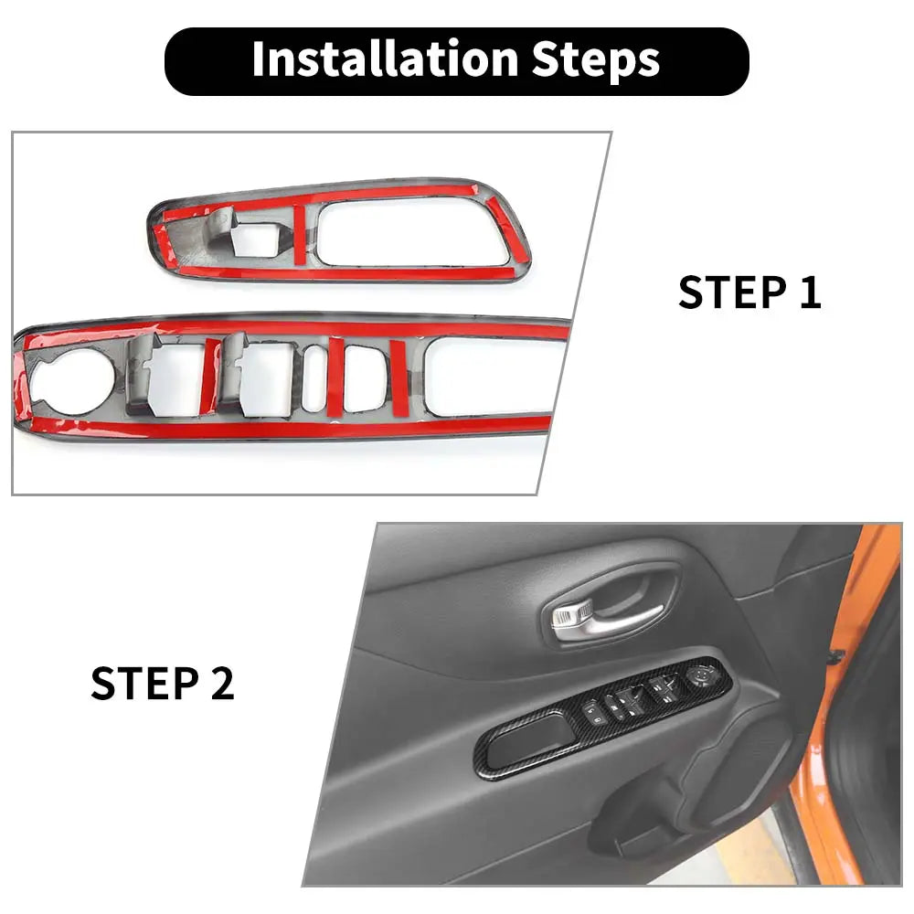 For 2015+ Jeep Renegade Window Lift Panel Cover Trim Frame