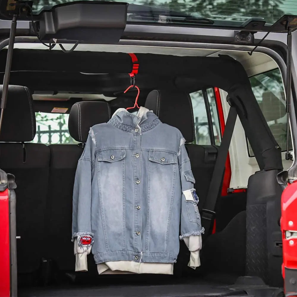 For Jeep Universal 2PCS Roll Bar Coat Hanger Clothes Hook