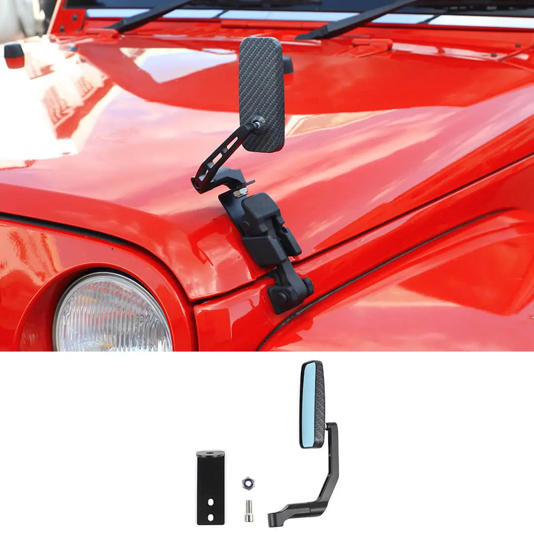 For Jeep Wrangker JK TJ Exterior Engine Hood Buckle Mirror Rearview Accessories