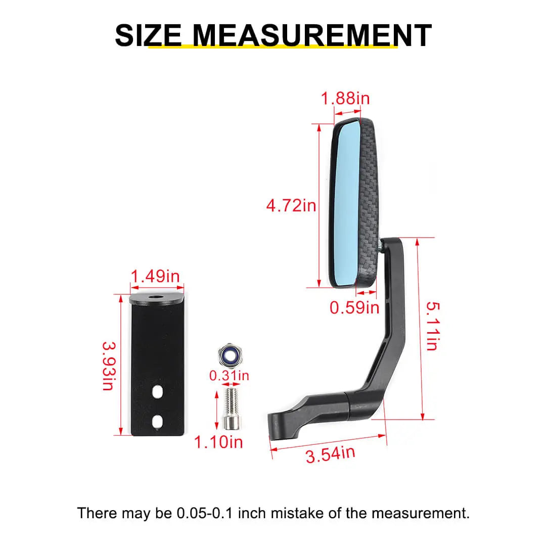 For Jeep Wrangker JK TJ Exterior Engine Hood Buckle Mirror Rearview Accessories