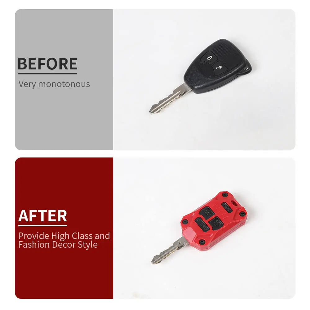For Jeep Wrangler 2007-2018 JK/2011-2016 Compass/Patriot Car Key Fob Shell Case