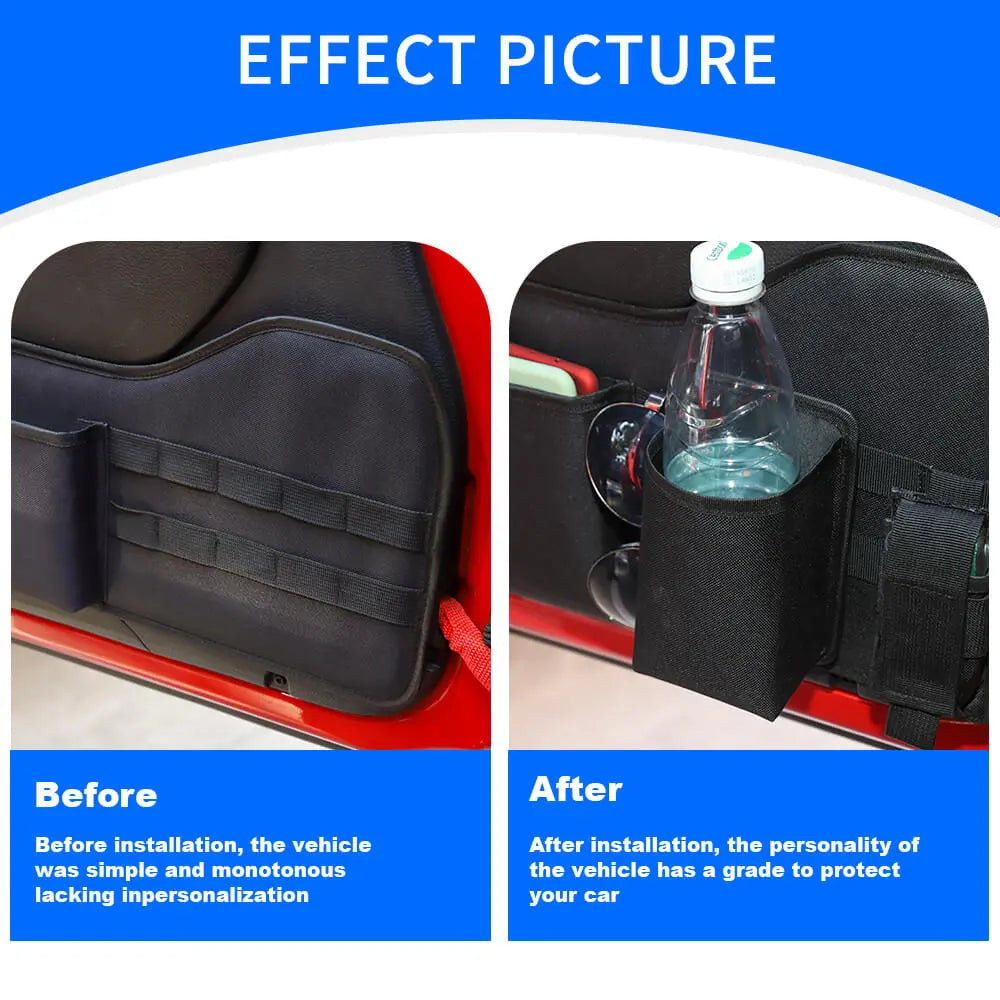 For Jeep Wrangler CJ YJ JK JL JT Front Rear Door Multi-functional Storage Bag Pocket