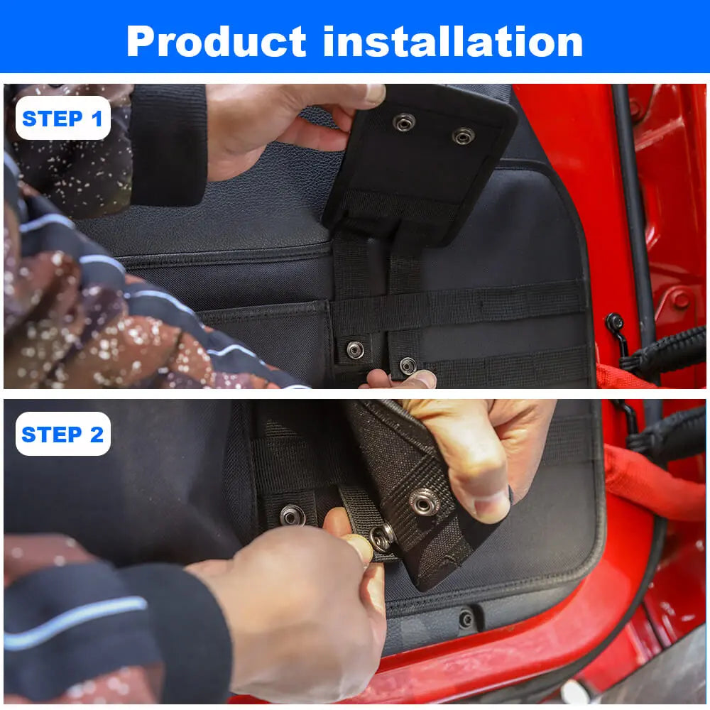 For Jeep Wrangler CJ YJ JK JL JT Front Rear Door Multi-functional Storage Bag Pocket
