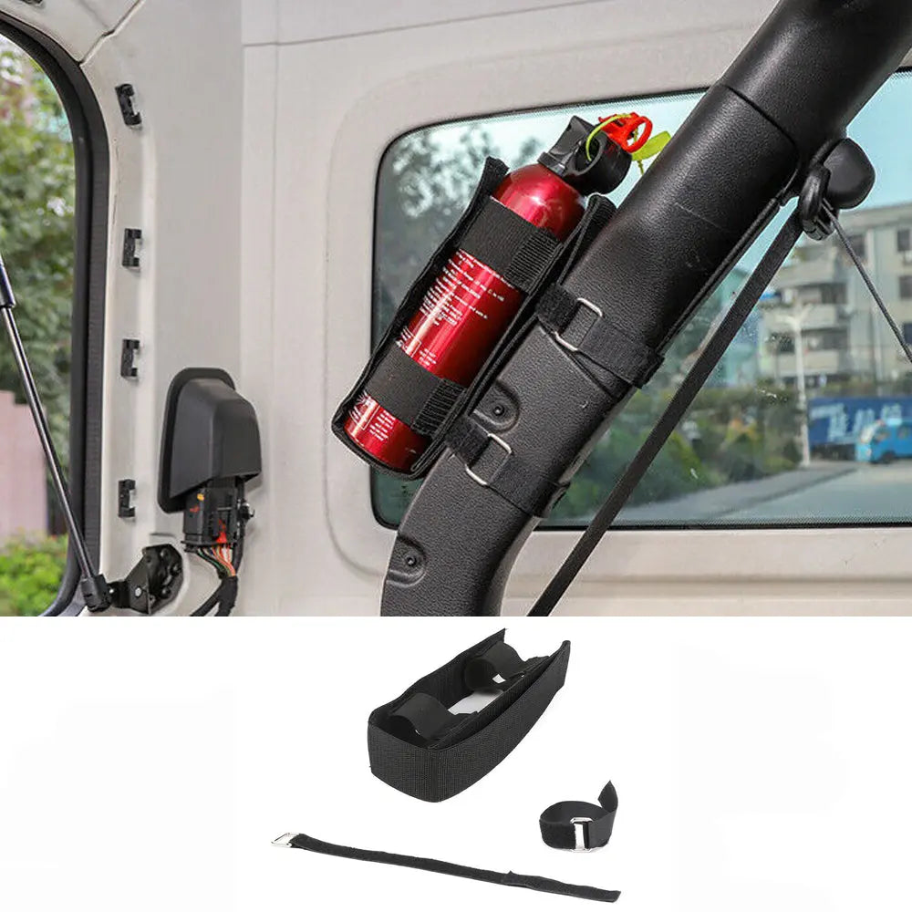 For Jeep Wrangler CJ YJ LJ TJ JK JL Roll Bar Fire Extinguisher Mount Holder