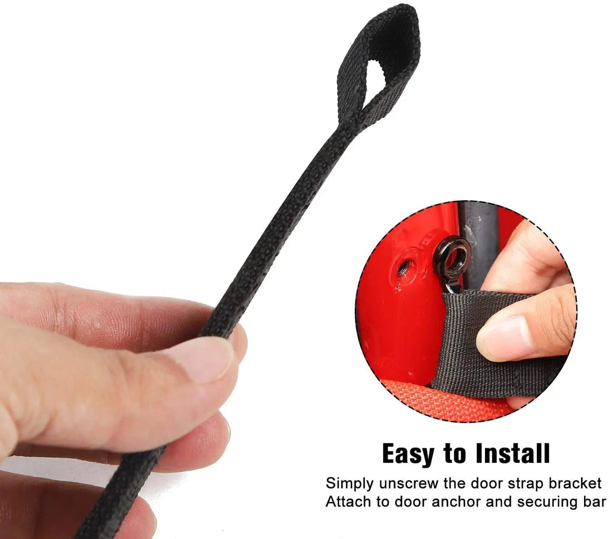 For Jeep Wrangler CJ YJ TJ JK Front & Rear Heavy Duty Door Limiting Check Strap 2PCS