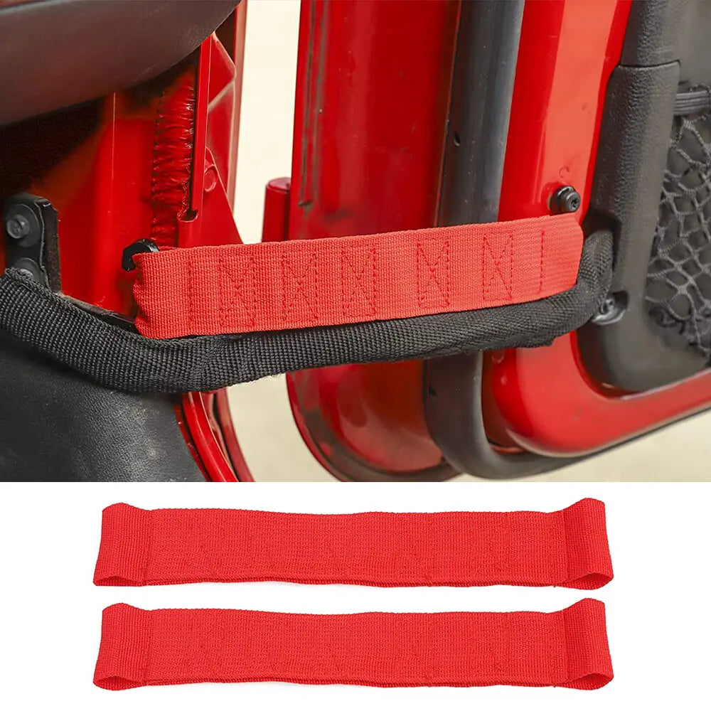 For Jeep Wrangler CJ YJ TJ JK Front & Rear Heavy Duty Door Limiting Check Strap 2PCS