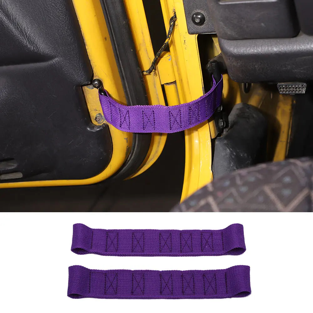 For Jeep Wrangler CJ YJ TJ JK Front & Rear Heavy Duty Door Limiting Check Strap 2PCS