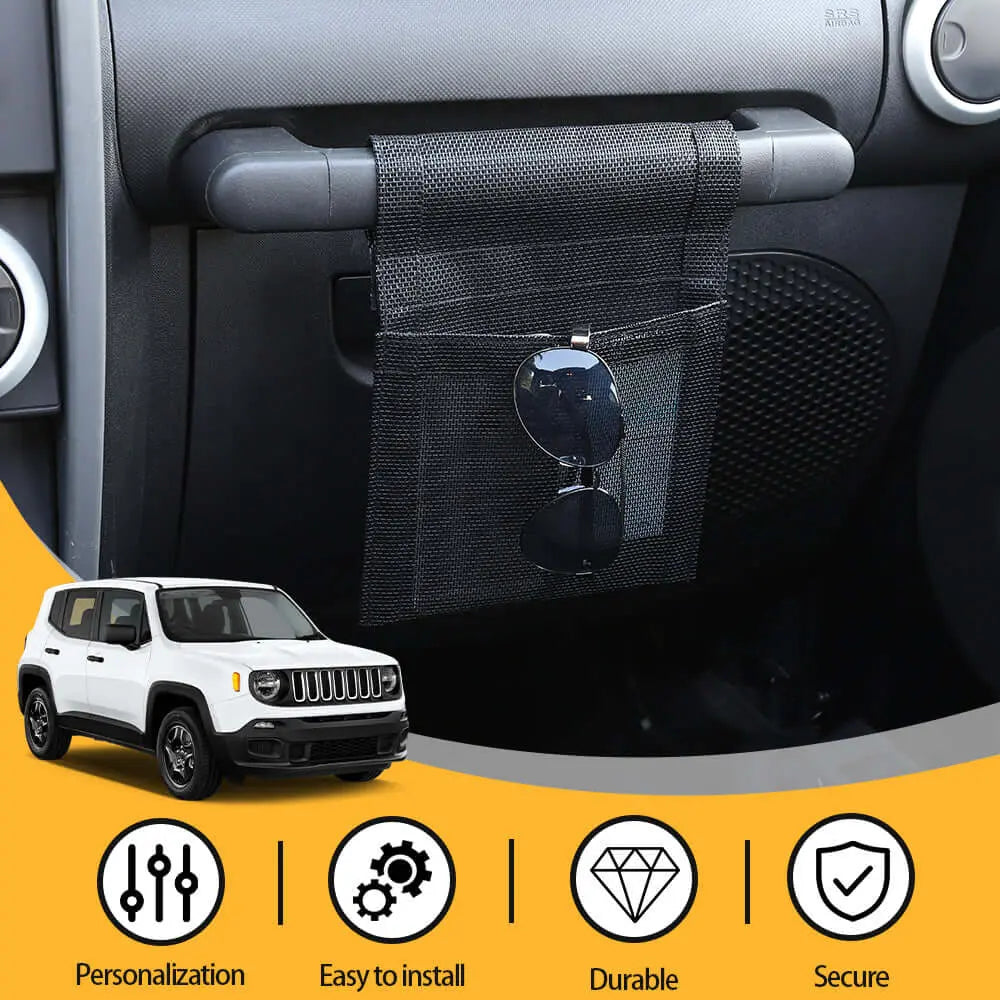 For Jeep Wrangler CJ YJ TJ JK JKU JL Co-Pilot Grab Bar Handle Hanging Storage Bags