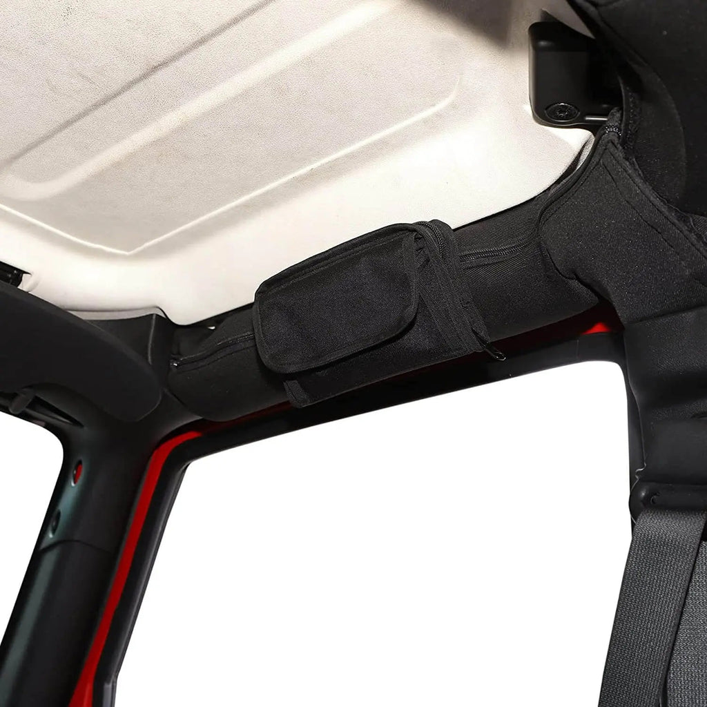 For Jeep Wrangler CJ YJ TJ JK JKU JL JLU & Gladiator JT Roll Bar Sunglasses Holder Storage Bag