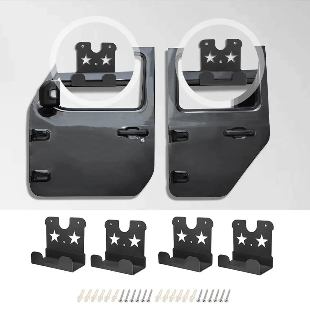 For Jeep Wrangler CJ YJ TJ JK JL Door Storage Hanger Wall Mount Holder
