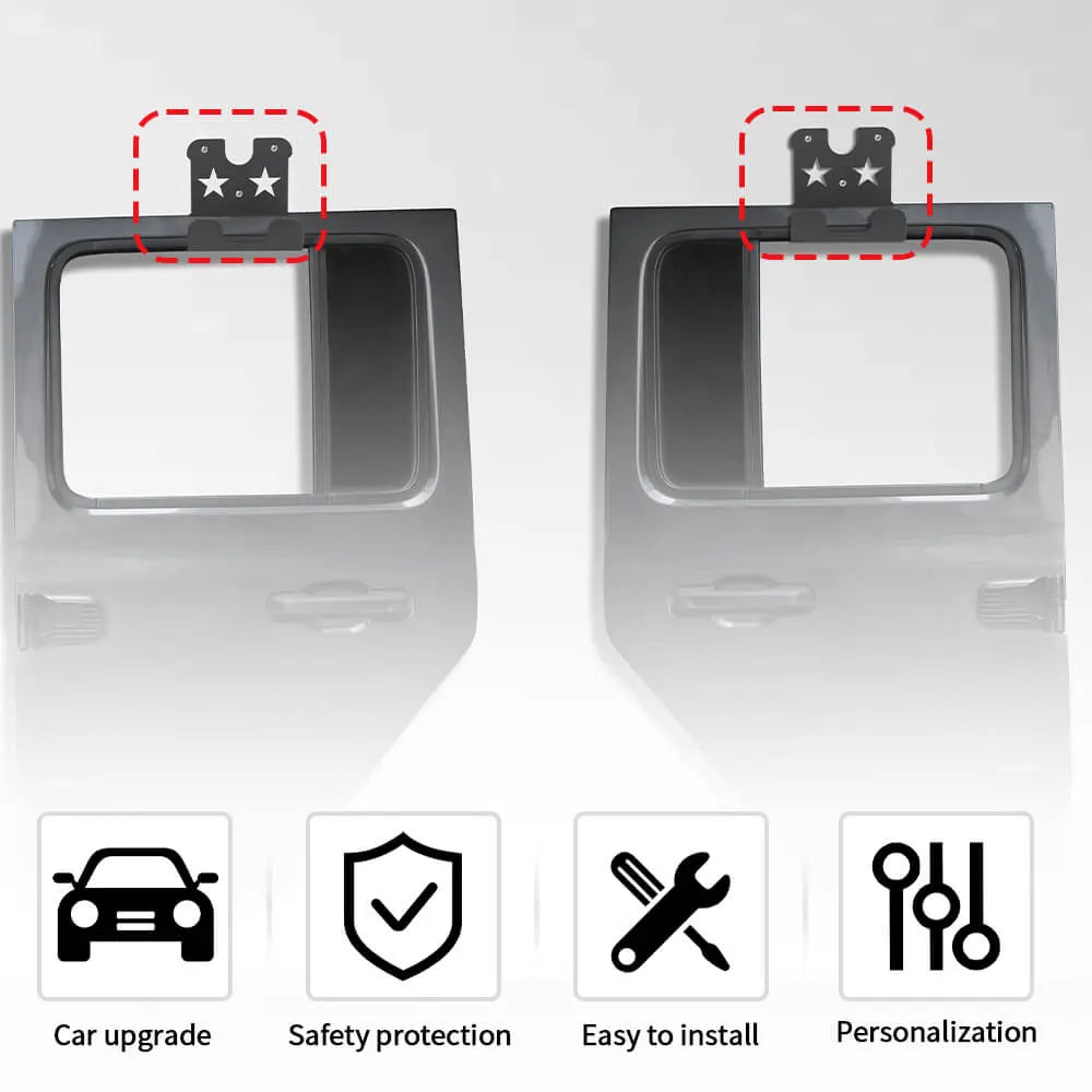 For Jeep Wrangler CJ YJ TJ JK JL Door Storage Hanger Wall Mount Holder