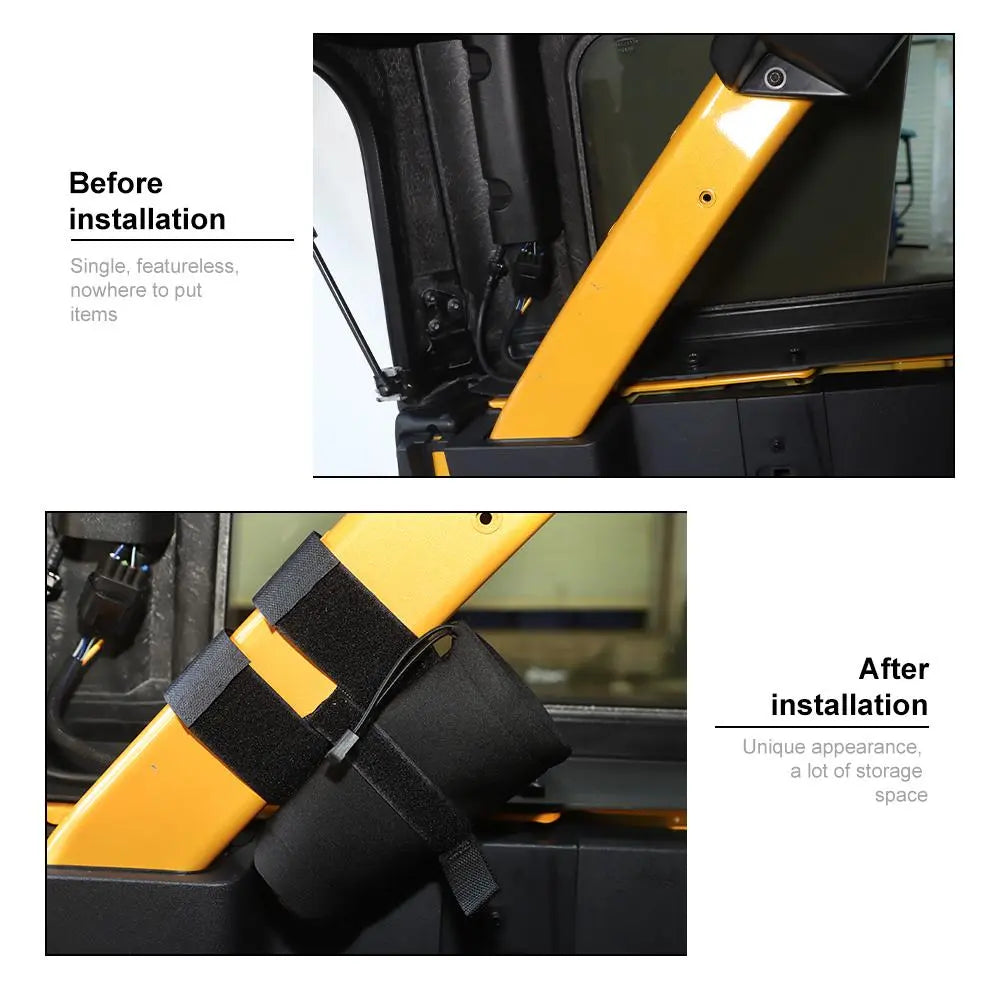 For Jeep Wrangler CJ YJ TJ JK JL JT Bandage Roll Bar Fire Extinguisher Holder Small