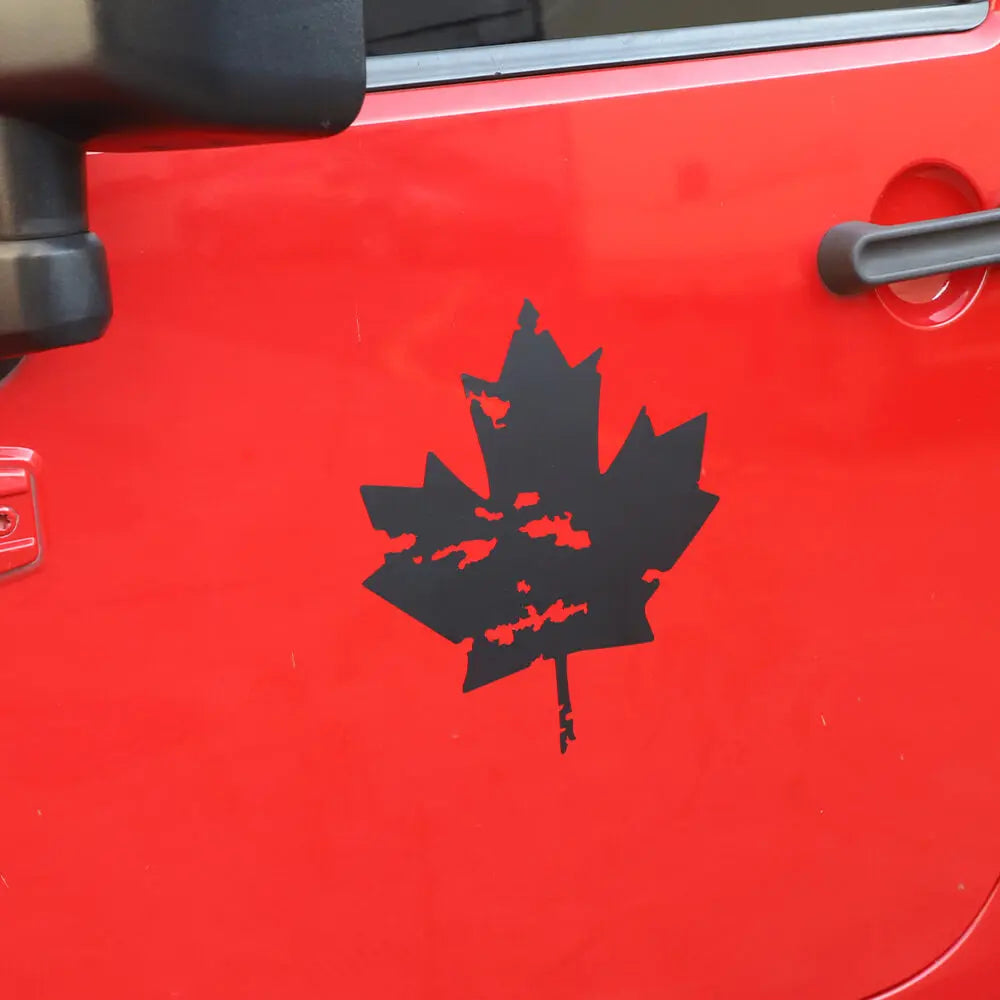For Jeep Wrangler CJ YJ TJ JK JL JT Canadian Maple Leaf Decal Sticker