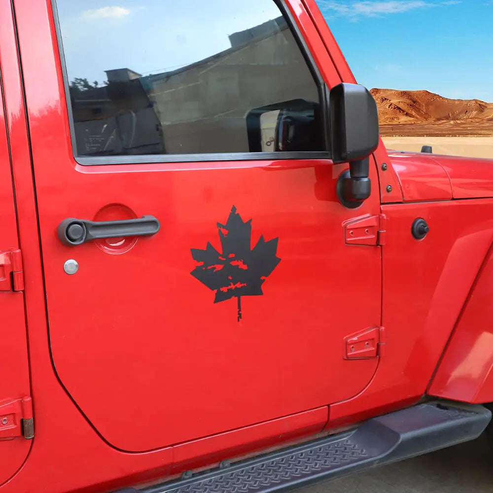 For Jeep Wrangler CJ YJ TJ JK JL JT Canadian Maple Leaf Decal Sticker