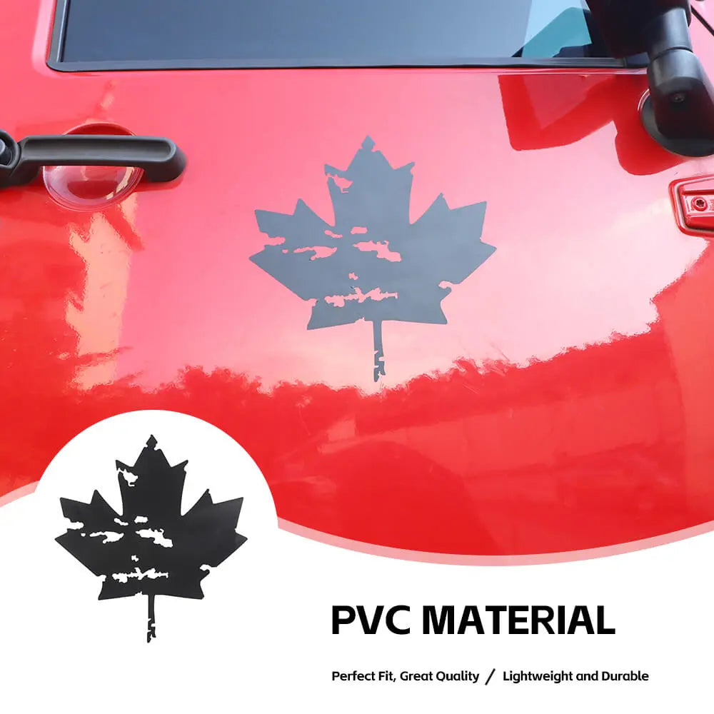 For Jeep Wrangler CJ YJ TJ JK JL JT Canadian Maple Leaf Decal Sticker