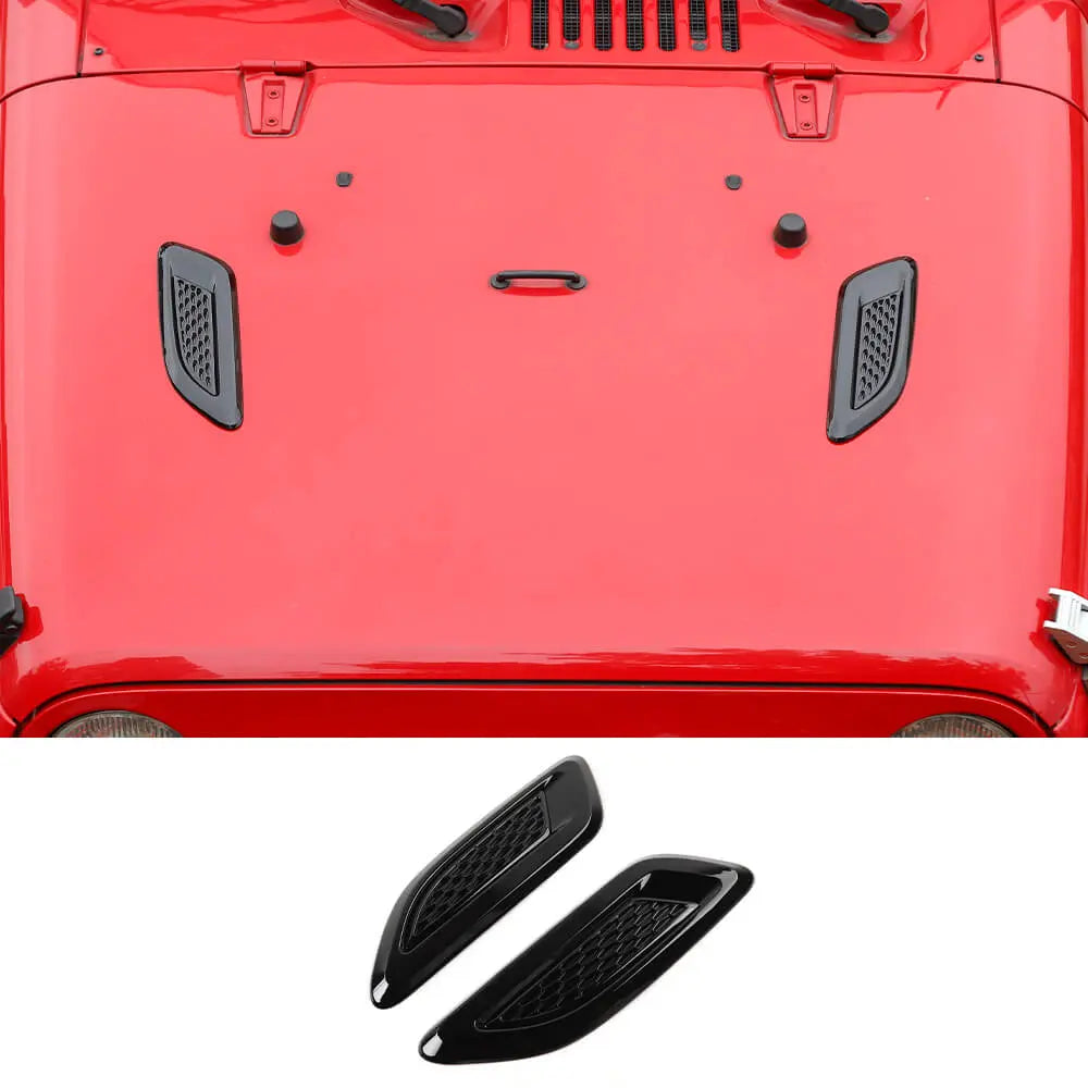 For Jeep Wrangler CJ YJ TJ JK JL JT /Patriot Hood Air Flow Intake Vent Scoop Bonnet Vent Cover Trim