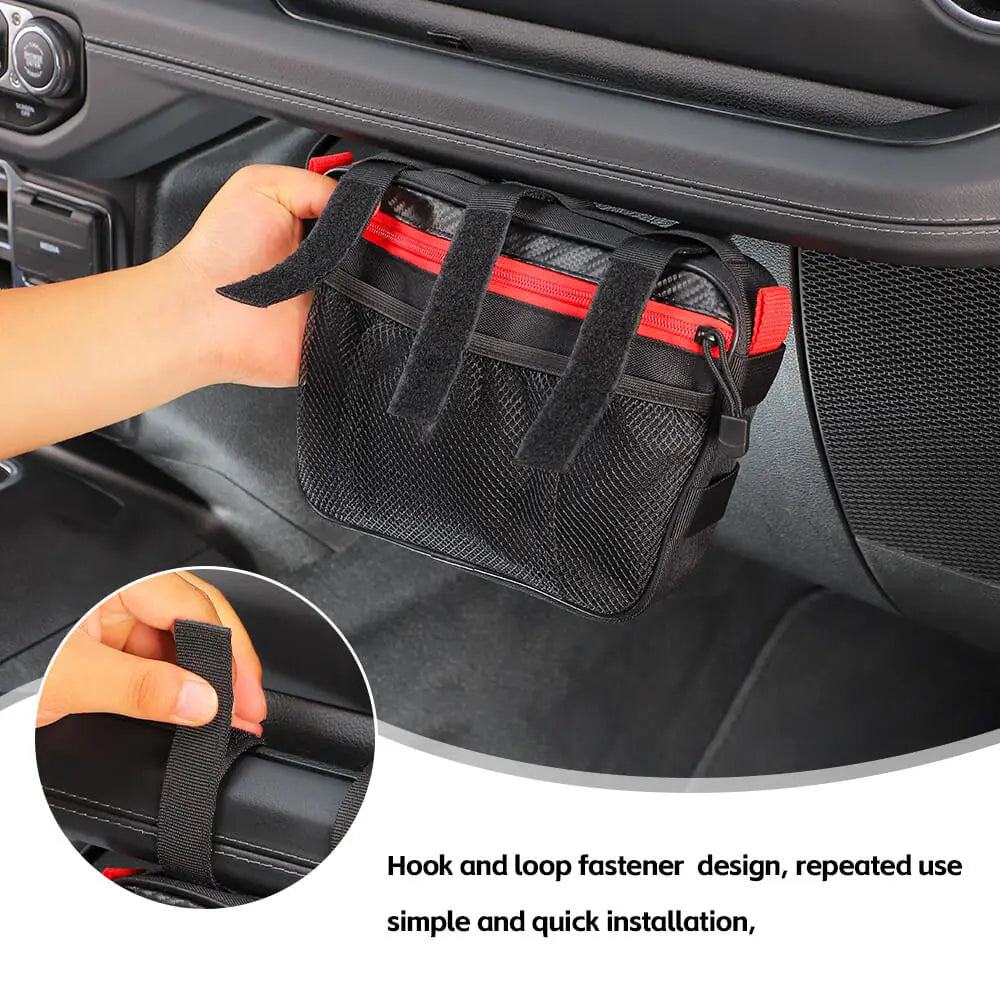For Jeep Wrangler CJ YJ TJ JK JL JT/Renegade Car Co-Pilot Grab Bar Handle Storage Bag