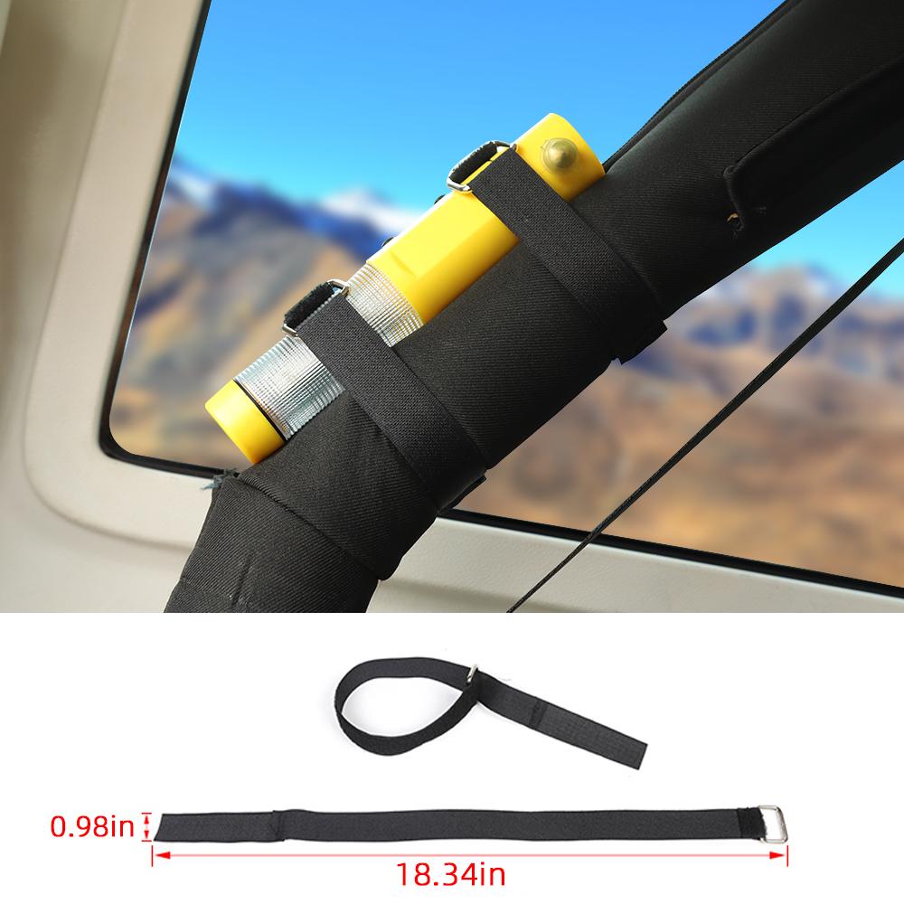 For Jeep Wrangler CJ YJ TJ JK JL JT Soft Top Rear Window Roll-Up Snap Straps