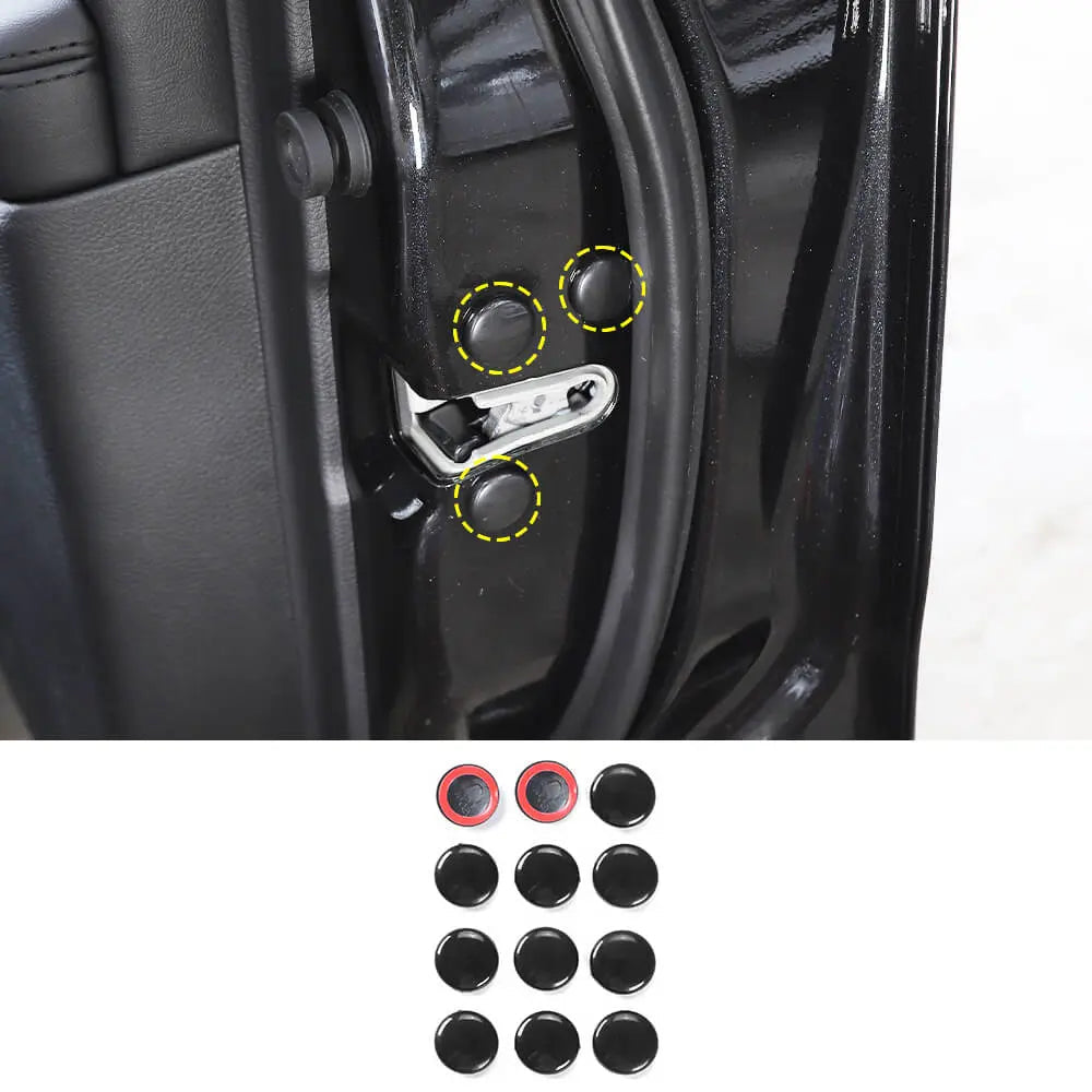 For Jeep Wrangler CJ YJ TJ JK JL JT & Cherokee /Patriot Interior Door Lock Screw Protector Cover Cap Trim 12PCS