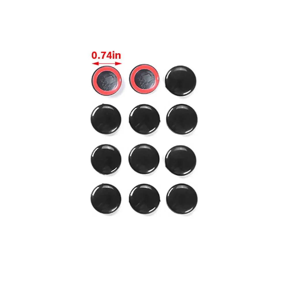 For Jeep Wrangler CJ YJ TJ JK JL JT & Cherokee /Patriot Interior Door Lock Screw Protector Cover Cap Trim 12PCS
