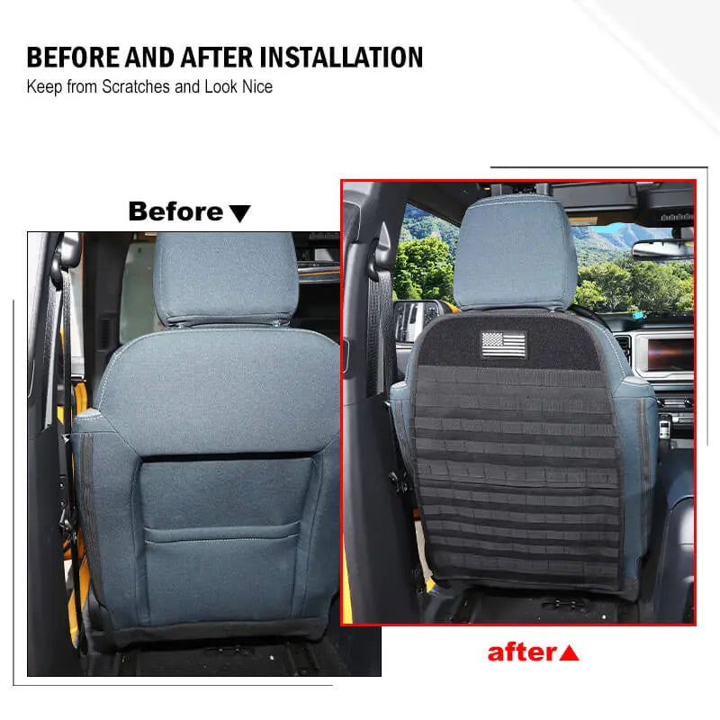For Jeep Wrangler CJ YJ TJ JK JL JT & Patriot Unlimited Seat Back Cover Organizer Tactical Pouch Storage