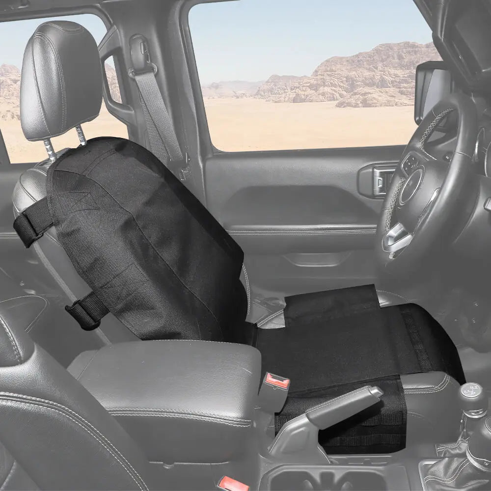 For Jeep Wrangler CJ YJ TJ JK JL JT & Unlimited 10PCS Multi-functional Front Seat Cushion Cover Storage Bag