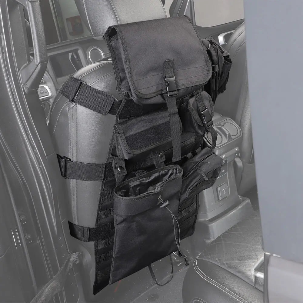 For Jeep Wrangler CJ YJ TJ JK JL JT & Unlimited 10PCS Multi-functional Front Seat Cushion Cover Storage Bag