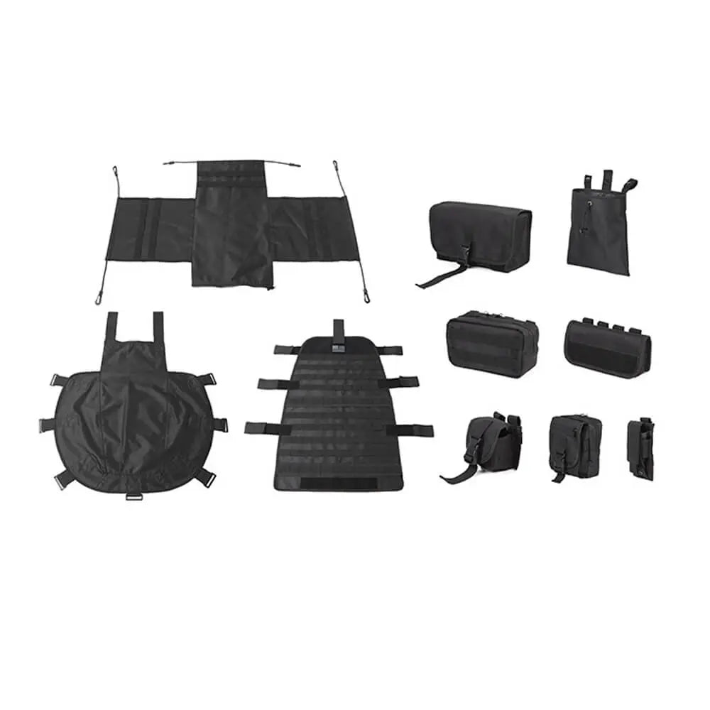 For Jeep Wrangler CJ YJ TJ JK JL JT & Unlimited 10PCS Multi-functional Front Seat Cushion Cover Storage Bag