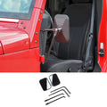 For Jeep Wrangler CJ YJ TJ JK JL & JT Side Mirrors Square Doorless Rear View Quick Release Mirrors Textured