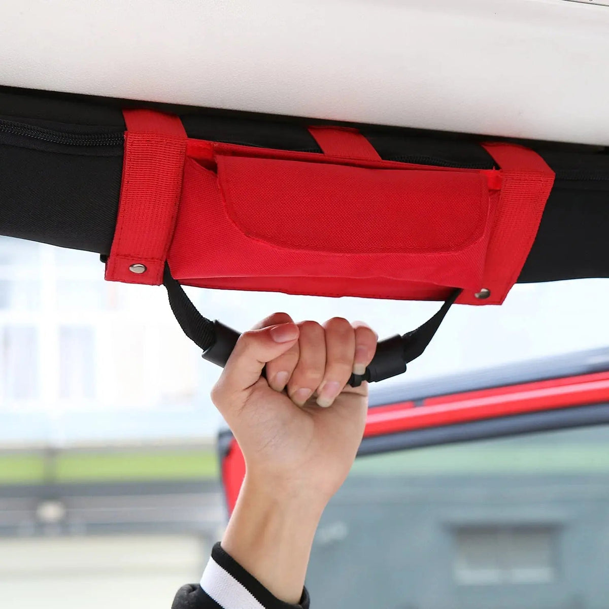For Jeep Wrangler CJ YJ TJ JK JL &Gladiator JT Heavy Duty Roll Bar Grab Handles with Storage Bag