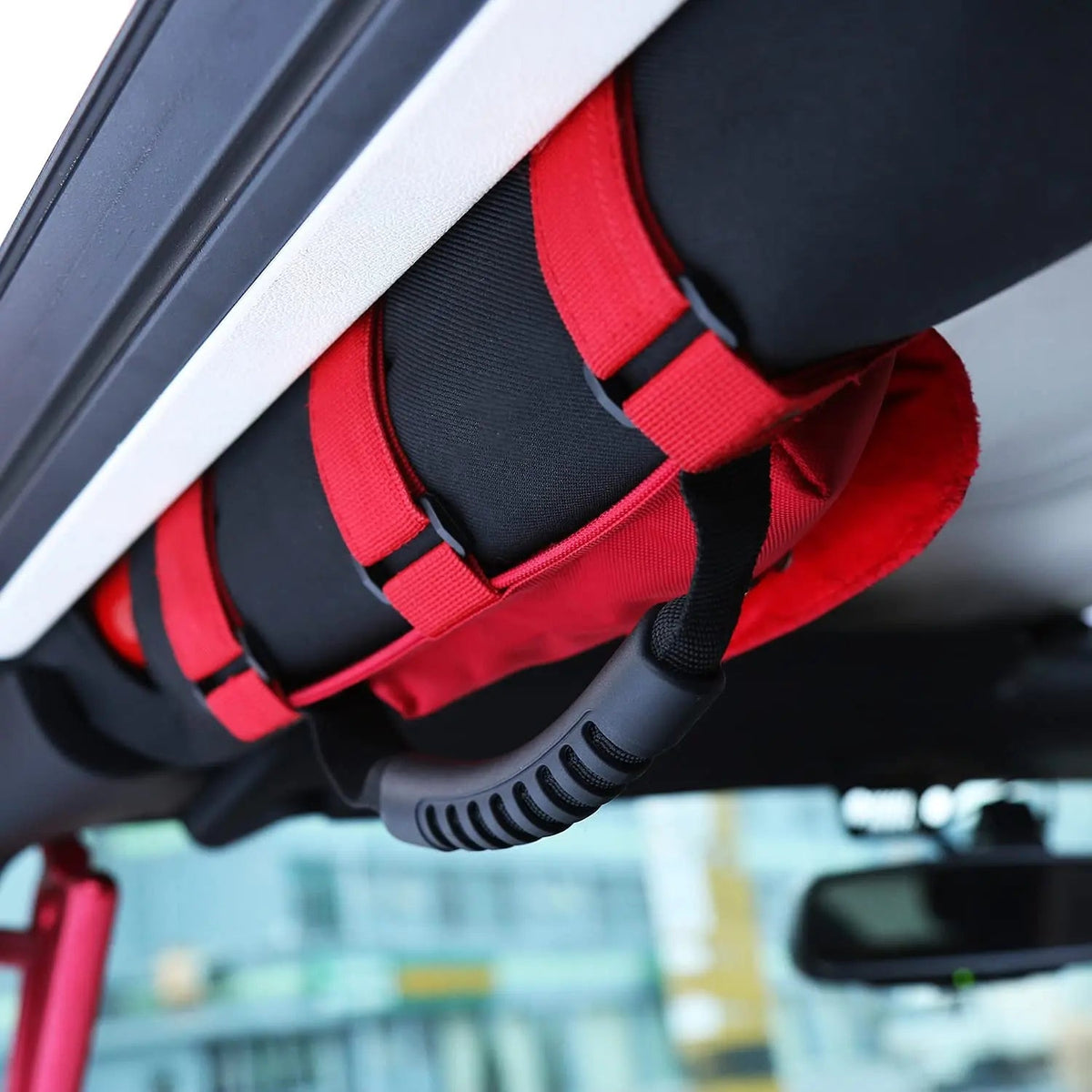 For Jeep Wrangler CJ YJ TJ JK JL &Gladiator JT Heavy Duty Roll Bar Grab Handles with Storage Bag