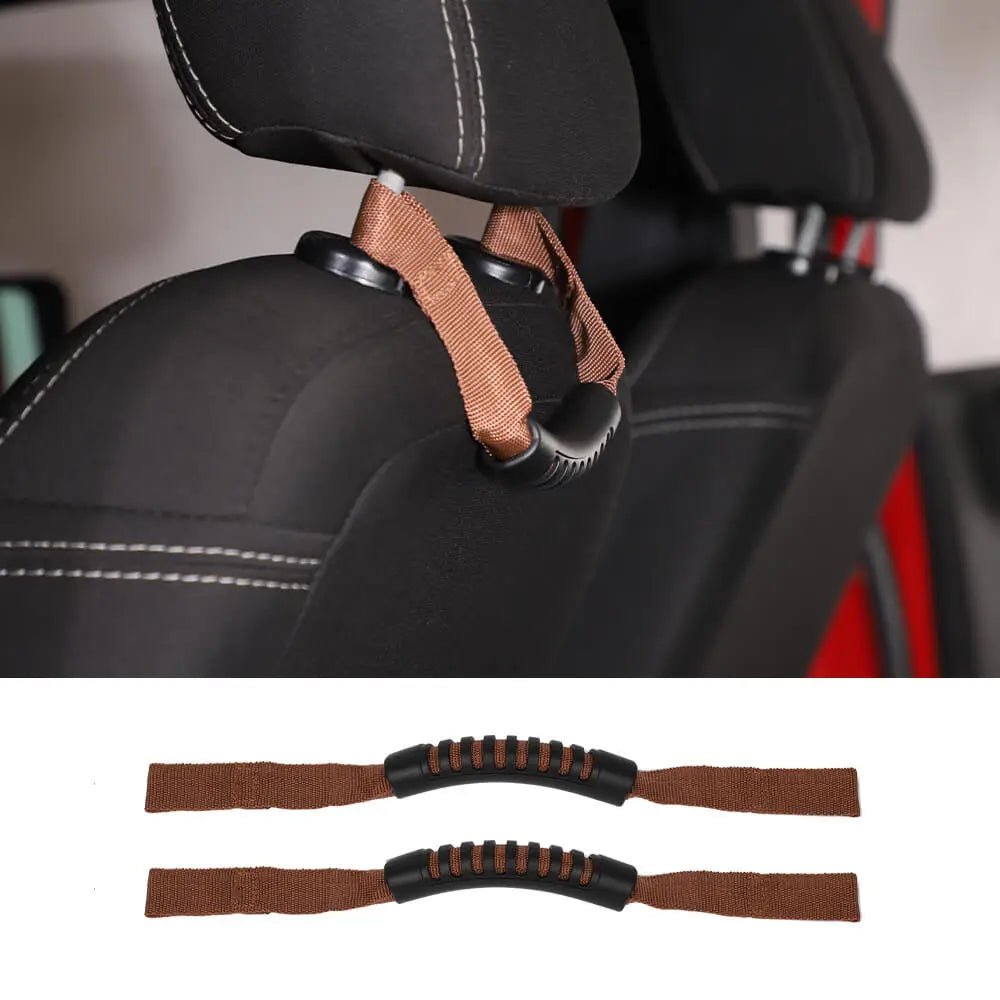 For Jeep Wrangler CJ YJ TJ JL JK JT Rear Seat Headrest Grab Handle Set