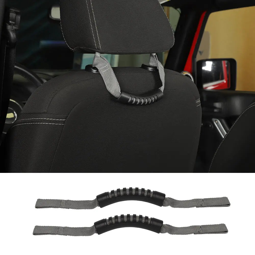 For Jeep Wrangler CJ YJ TJ JL JK JT Rear Seat Headrest Grab Handle Set