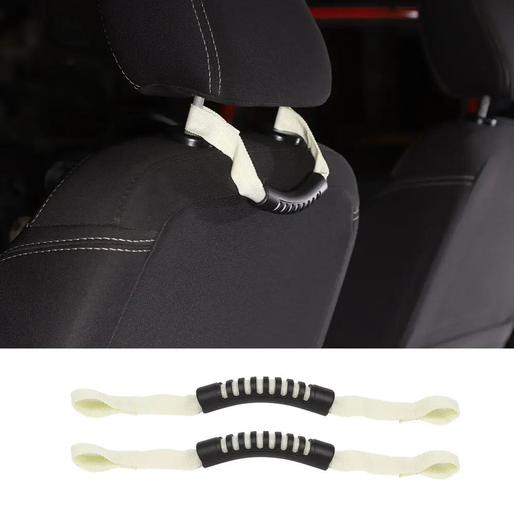 For Jeep Wrangler CJ YJ TJ JL JK JT Rear Seat Headrest Grab Handle Set