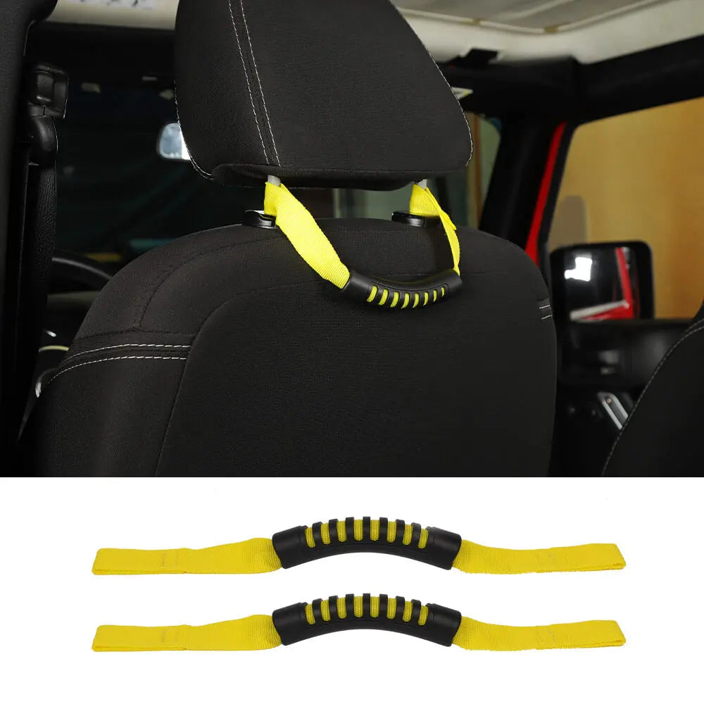 For Jeep Wrangler CJ YJ TJ JL JK JT Rear Seat Headrest Grab Handle Set