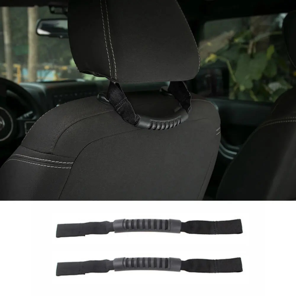 For Jeep Wrangler CJ YJ TJ JL JK JT Rear Seat Headrest Grab Handle Set