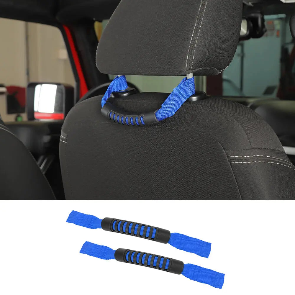 For Jeep Wrangler CJ YJ TJ JL JK JT Rear Seat Headrest Grab Handle Set