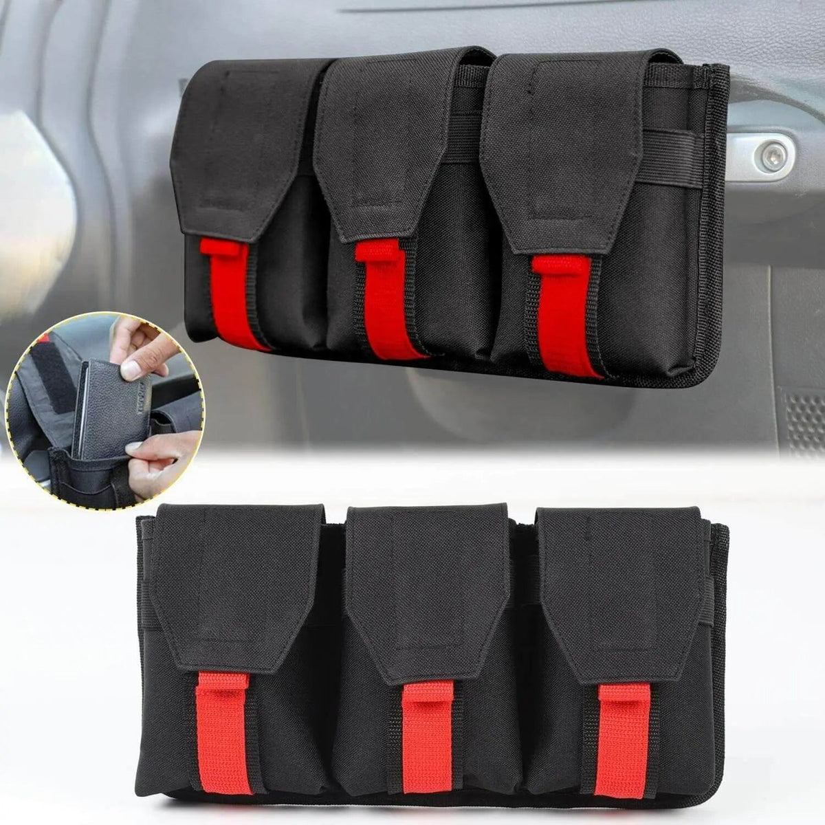 For Jeep Wrangler CJ YJ TJ LJ JK JKU JL JLU JT Auto Passenger Grab Handle Storage Bag