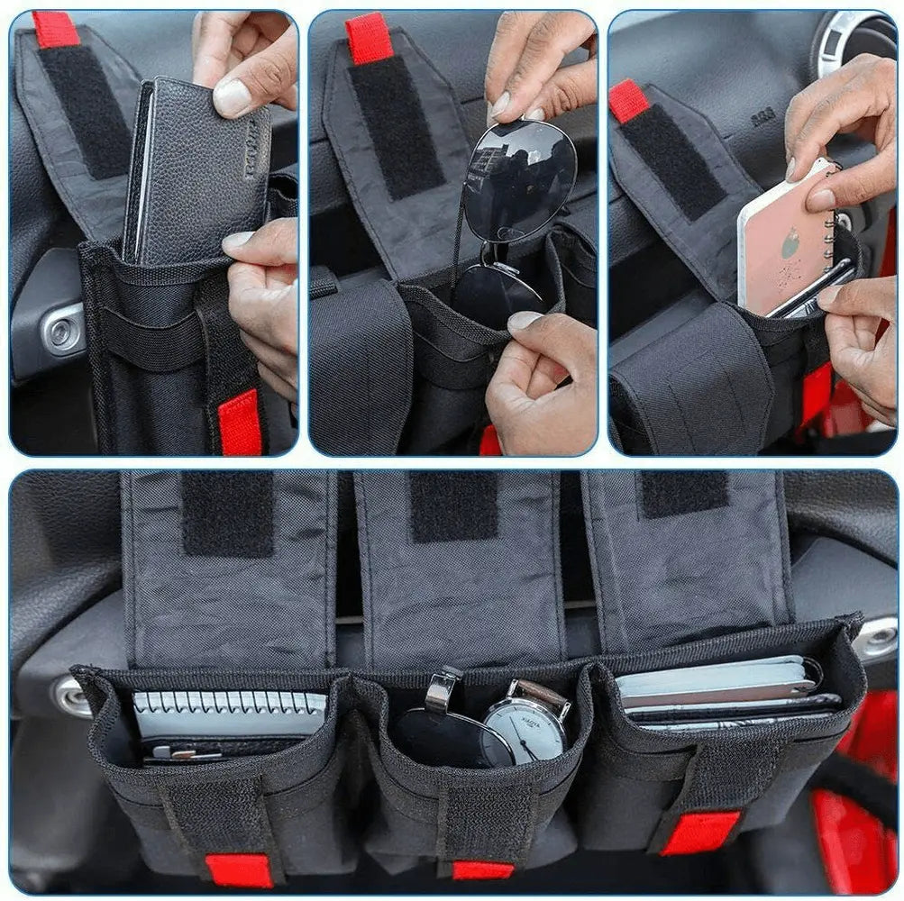For Jeep Wrangler CJ YJ TJ LJ JK JKU JL JLU JT Auto Passenger Grab Handle Storage Bag